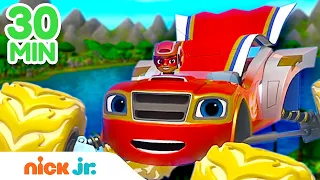 Super Blaze Mighty Rescues! w/ AJ | 30 Minute Compilation | Nick Jr.