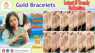 Gold Bracelets || Latest & Trendy Collection || 22K/916 Hallmark || Unique designs - Adharva Jewels