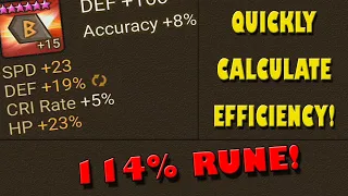 QUICKLY EVALUATE runes to KEEP or SELL by estimating efficiency in 3 seconds! (Summoners War)