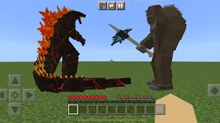 Godzilla vs Kong Rise of the Titans MOD in Minecraft PE
