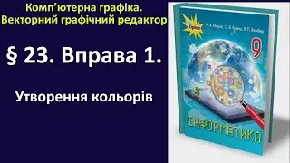 § 23. Вправа 1. Утворення кольорів | 9 клас | Морзе