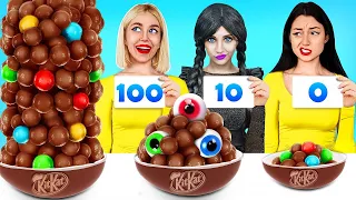 100 Layers Food Challenge | Eating 1 VS 100 Layers of Bubble Gum by Turbo Team