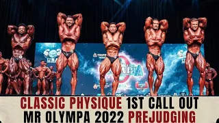 Mr. Olympia 2022 Classic Physique prejudging 1st call out