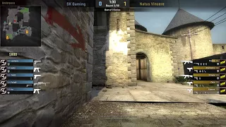 Natus Vincere s1mple Cobblestone Wallbang vs FALLEN