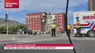 Apartment building collapses in Davenport, Iowa