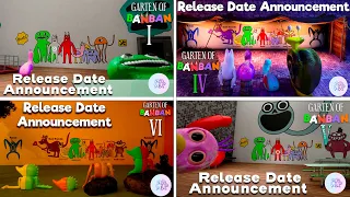 Garten of Banban: 1,2,3,4,5,6,7,8 - All Release Date Announcement Comparison!