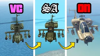 HUNTER ATTACK CHOPPER in GTA Games (Evolution)