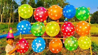 outdoor fun with Flower Balloons and learn colors for kids by I kids Episode -03.
