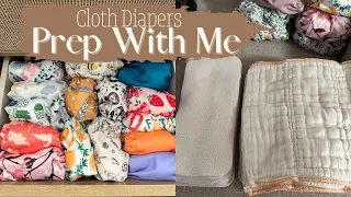 Prep With Me | Cloth Diapers | Prefolds & Covers + Pockets | How to prep cloth diapers