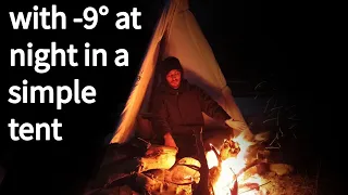 Go to the forest to build a shelter |Staying in the shelter with a temperature of -9°