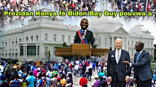 30 mai 2024 Peyi Kenya fè Biden Asepte bay Guy philippe prezidan peyi Dayiti avan fòs Militè a antre