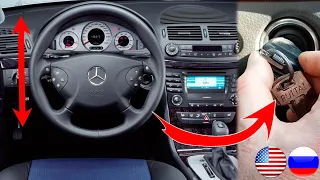 Mercedes W211, W219 Function Easy-Entry Feature / The wheel rises for an easy exit from the car W211