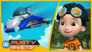 Rusty Rivets' Spaceship 🚀 Blasts Off! | Rusty Rivets | Cartoons for Kids