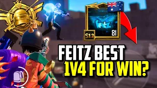 FEITZ BEST 1V4 CLUTCH VS MALAYSIAN SQUAD FOR THE WIN?! | PUBG Mobile