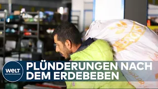 ERDBEBEN IN DER TÜRKEI: Verzweiflung in der Not – Überlebende plündern Geschäfte