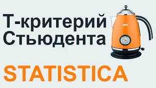 T-критерий СТЬЮДЕНТА STATISTICA #03 | СТАТИСТИКА STATISTICA