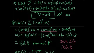 4.1 Part 7/8: Calculate Expected Value, Variance, Standard Deviation of Discrete RV on TI-84 | Stats