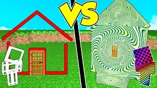 CASA INVISIBILE contro CASA ILLUSIONE OTTICA su MINECRAFT!