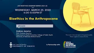 Bioethics for the Anthropocene