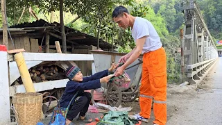 Poor boy harvests cauliflower to sell creates flower beds made of bamboo young life in the mountains