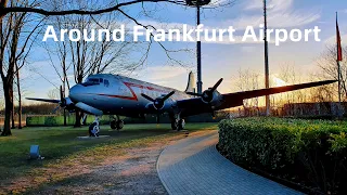 Walking & Driving Around Frankfurt Airport Germany | 4K Virtual City Walk Tour