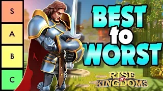 Elite and Advanced Commanders Ranked in Rise of Kingdoms