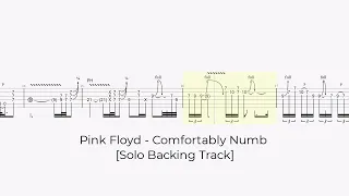 Pink Floyd - Comfortably Numb [Second Solo Backing Track with tabs]