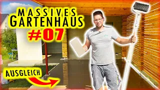 AUSGLEICHSMASSE GIEßEN - Bodenplatte nivellieren! | GARTENHAUS BAUEN #07 | Home Build Solution