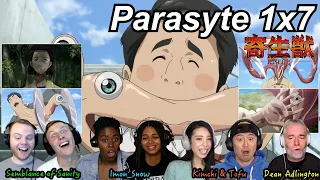 Parasyte 1x7 Reactions | Great Anime Reactors!!! | 【寄生獣】【海外の反応】