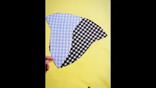 The sewing idea of double color sunshade hat