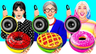 Défi De Cuisine Wednesday vs Grand-Mère | Gadgets de Cuisine et Astuces Parentales par HAHANOM