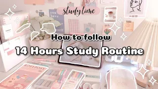 How to study 14 HOURS a Day ? / 14 Hours Study Time Table