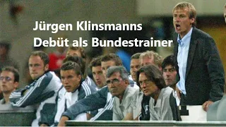 Bundestrainer Jürgen Klinsmann und sein vielversprechendes Debüt (18.08.2004)