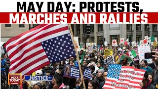 US May Day Protest: Worker Rights Groups Demand Higher Pay During May Day March In San Francisco