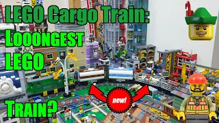 LEGO Cargo Train - Longest LEGO Train? - Chocolate Milk & Sheep Wagon MOCs 🚆🍫🥛🐑🏹