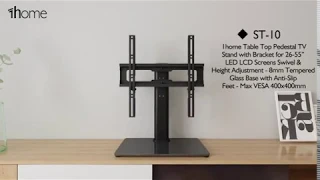 1home Swivel Table Top TV Stand installation instructions