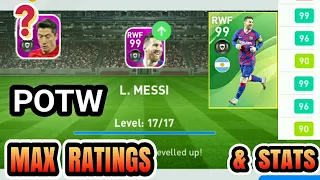 POTW (14/11/19) Featured Players Max Ratings | PES 2020 Mobile | FT. MESSI, LEWANDOWASKI, FABINHO