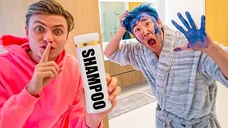 CARTER DYES MY HAIR BLUE!! (GONE WRONG)