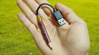 The strangest way to make a soldering iron with a pencil