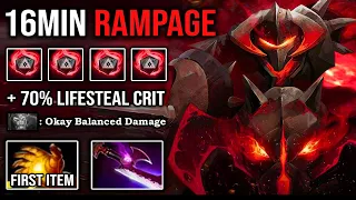 WTF 16MIN RAMPAGE Brutal Chaos Knight Crit Like a Hacker with Raid Boss illusion 70% Lifesteal DotA