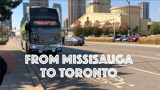 Mississauga to Toronto with Go double decker bus #GoBus #gezencouple