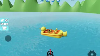 Ducky Boat Speed Glitch (Out of Control!) - Sharkbite / Roblox