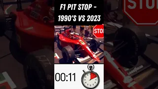 F1 Pit Stops - 1990s vs 2023 | Evolution of Speed!  🏁 🚥 #shorts #F1#FormulaOne  #youtubeshorts