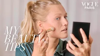 Toni Garrn's Guide To Fresh-Faced Makeup | My Beauty Tips | Vogue Paris 