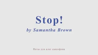 Stop! Sam Brown. Minus for alto sax