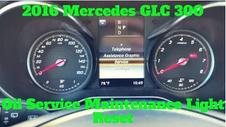 Oil Service Maintenance Light Reset 2016 Mercedes GLC 300