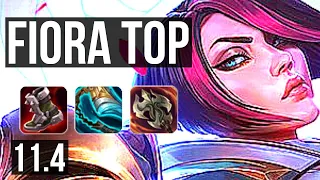 FIORA vs JAYCE (TOP) | 2.4M mastery, 6 solo kills, 1100+ games, Legendary | KR Master | v11.4