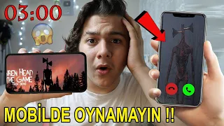 GECE 3'te SAKIN SIREN HEAD MOBİL OYUNU OYNAMAYIN! (Siren Kafa Beni Aradı)