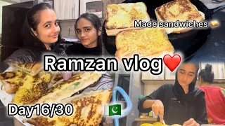 Ramzan Routine Vlog ❤️✨ made sandwiches and chit chat with mama😂