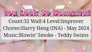 초중급You Look So Beautiful   Count:32 Wall:4   Level:Improver